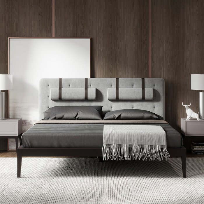 Кровать Marbella 180х200 серого цвета - лучшие Кровати для спальни в INMYROOM