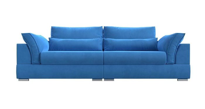 Прямой диван-кровать Пекин голубого цвета - купить Прямые диваны по цене 78999.0