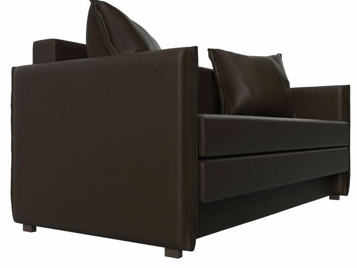 Диван-кровать Лига 011 темно-коричневого цвета (экокожа) - лучшие Прямые диваны в INMYROOM