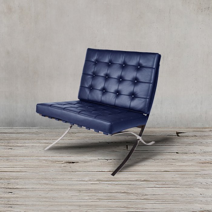 Кресло Барселона синего цвета - лучшие Интерьерные кресла в INMYROOM