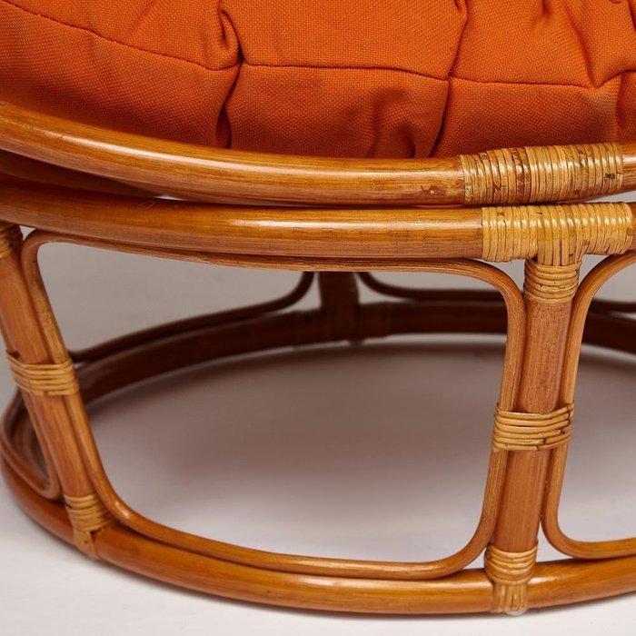 Кресло Papasan бежево-оранжевого цвета - купить Садовые кресла по цене 17980.0