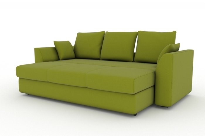 Прямой диван-кровать Belfest зеленого цвета - купить Прямые диваны по цене 15500.0