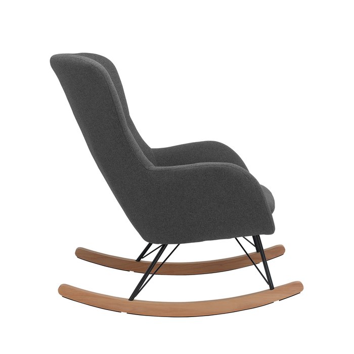 Кресло-качалка Sherlock темно-серого цвета - лучшие Интерьерные кресла в INMYROOM