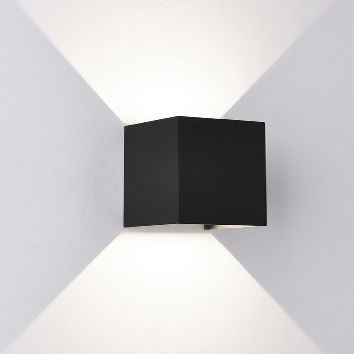 Уличный настенный светильник Davos черного цвета - лучшие Настенные уличные светильники в INMYROOM