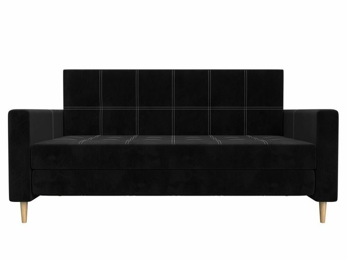 Диван-кровать Лига 038 черного цвета - купить Прямые диваны по цене 34999.0