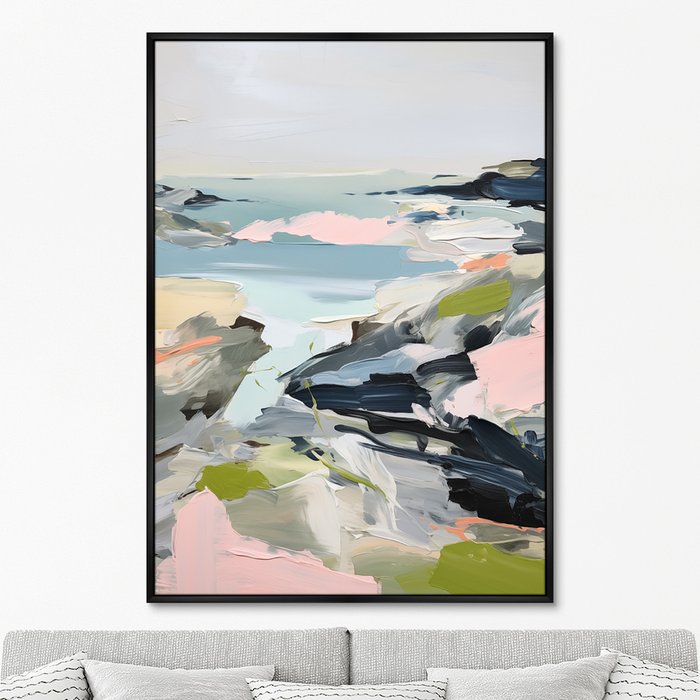 Репродукция картины Landscape collection, Sea bay in autumn, No 2, 2024г. - купить Картины по цене 24999.0