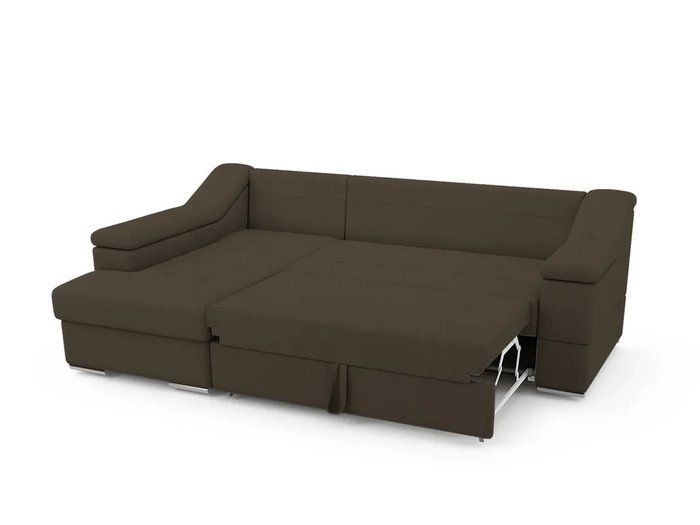 Угловой Диван-кровать Liverpool левый темно-коричневого цвета - купить Угловые диваны по цене 79200.0