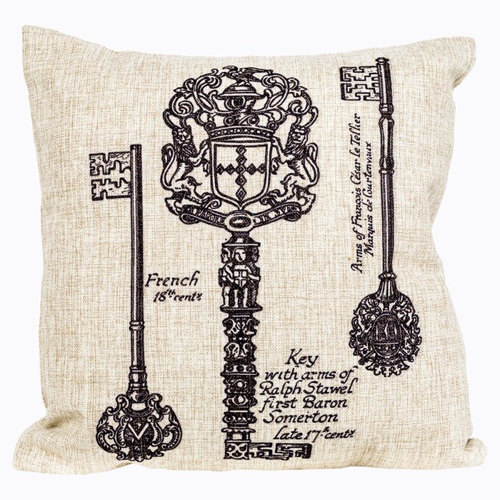 Декоративная подушка «Старинная гравюра», версия 11
