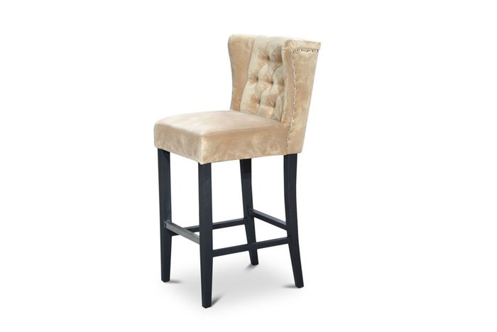 Стул барный велюровый бежевого цвета - купить Барные стулья по цене 27500.0