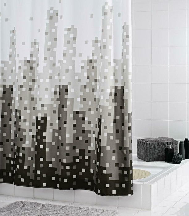 Штора для ванных комнат Skyline серый - купить Шторки для душа по цене 5238.0 Штора для ванных комнат Skyline серый - купить Шторки для душа по цене 5238.0