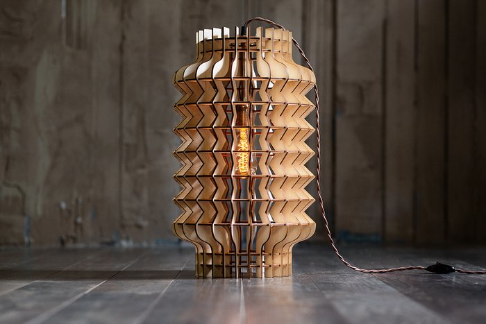 Светильник настольный "Китайская башня" бесцветный лак - купить Настольные лампы по цене 4890.0