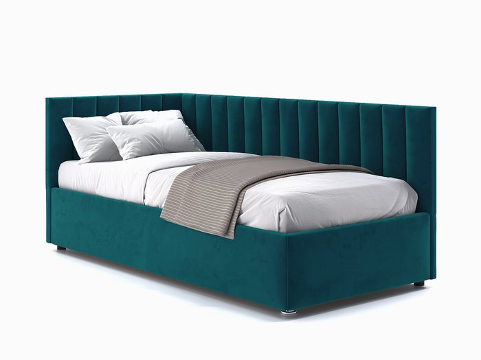Кровать Negga Mellisa 120х200 сине-зеленого цвета с подъемным механизмом левая