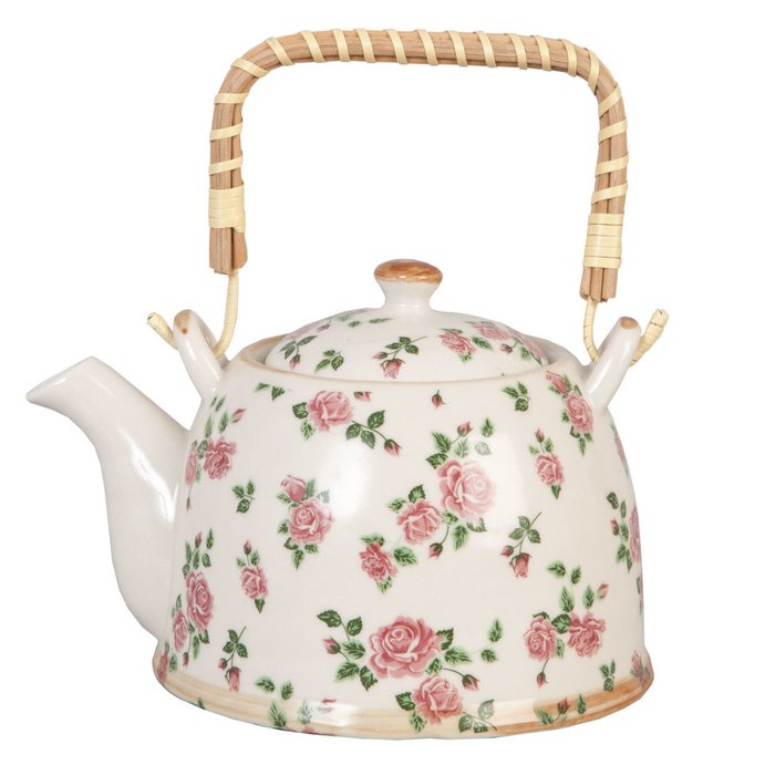 Заварочный чайник с цветочным принтом