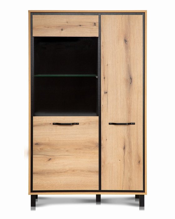 Шкаф-витрина Мельбурн бежевого цвета - лучшие Шкафы витринные в INMYROOM