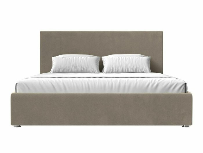 Кровать Кариба 160х200 бежеого цвета с подъемным механизмом  - купить Кровати для спальни по цене 68999.0