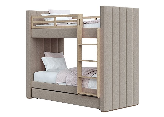 Двухъярусная кровать Cosy 90х200 бежевого цвета