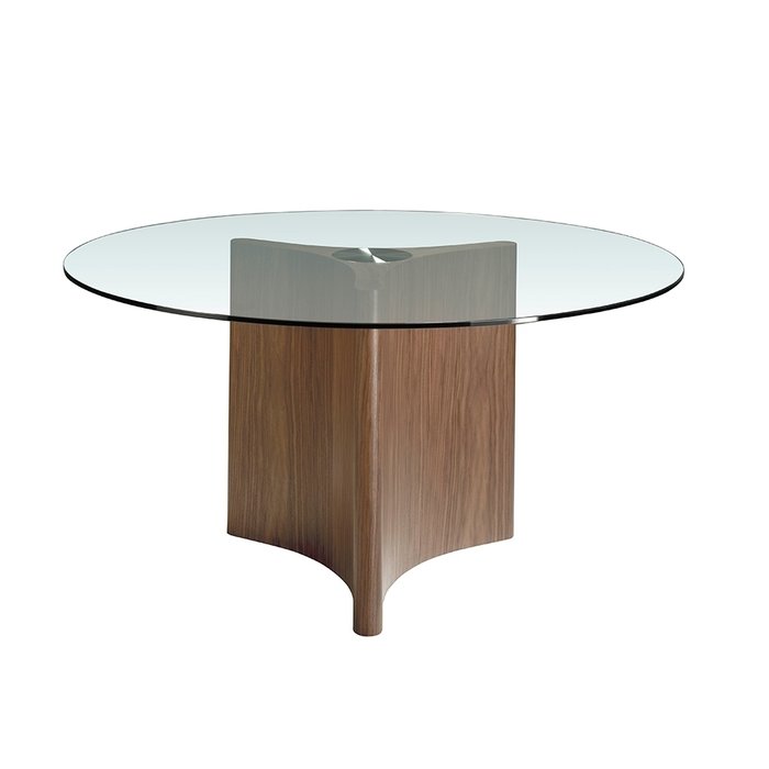 Круглый обеденный стол со стеклянной столешницей - купить Обеденные столы по цене 348990.0