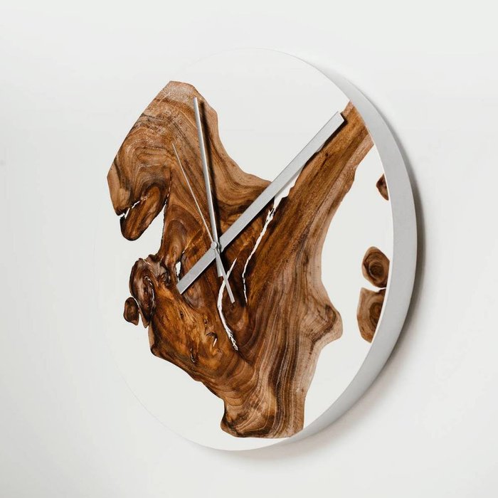 Часы из спила натурального корня ореха большие - купить Часы по цене 31500.0