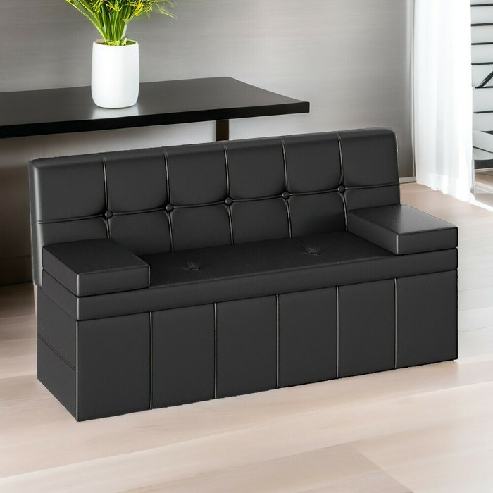 Мини-диван с ящиком для хранения Ламанш коричневого цвета - лучшие Прямые диваны в INMYROOM