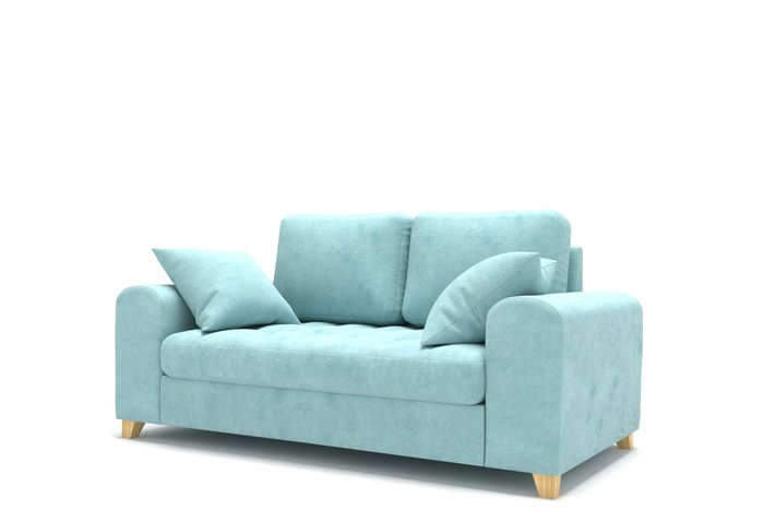Диван Vittorio MT двухместный голубой - лучшие Прямые диваны в INMYROOM
