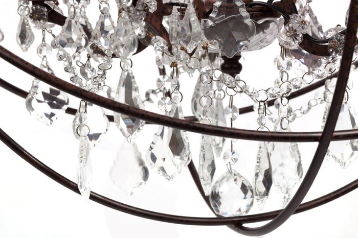 Люстра Foucault's Orb Crystal с изящными хрустальными гирляндами - лучшие Подвесные люстры в INMYROOM