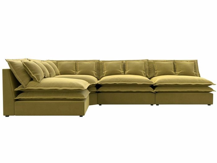 Угловой диван Лига 040 желтого цвета левый угол - купить Угловые диваны по цене 91999.0