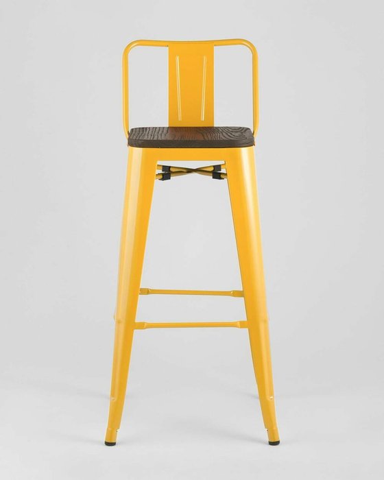 Барный стул Tolix Wood желтого цвета - лучшие Барные стулья в INMYROOM