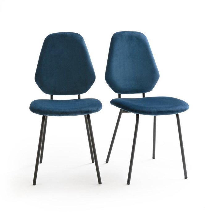 Комплект из двух стульев Diamond синего цвета