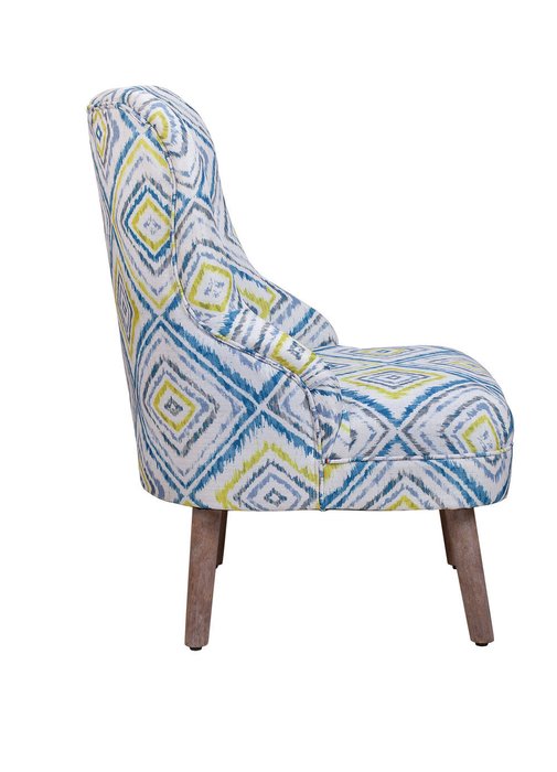 Кресло Erwin Rhomb сине-желтого цвета - лучшие Интерьерные кресла в INMYROOM