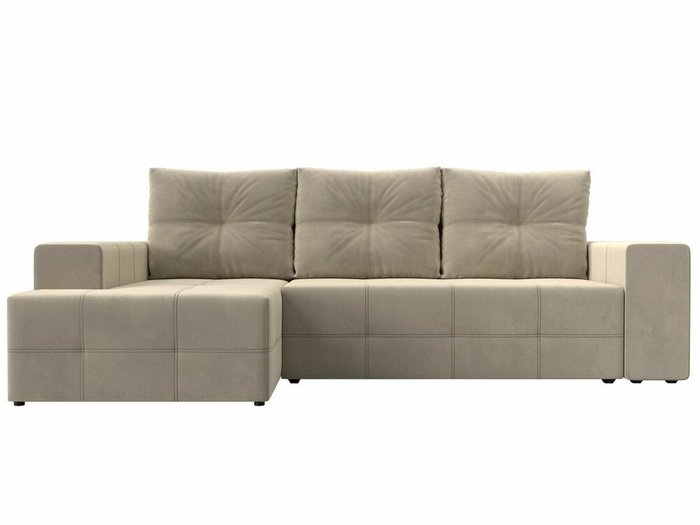 Угловой диван-кровать Перри бежевого цвета левый угол - купить Угловые диваны по цене 59999.0