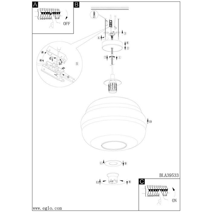 Подвесной светильник Dogato со стеклянным плафоном - купить Подвесные светильники по цене 3290.0