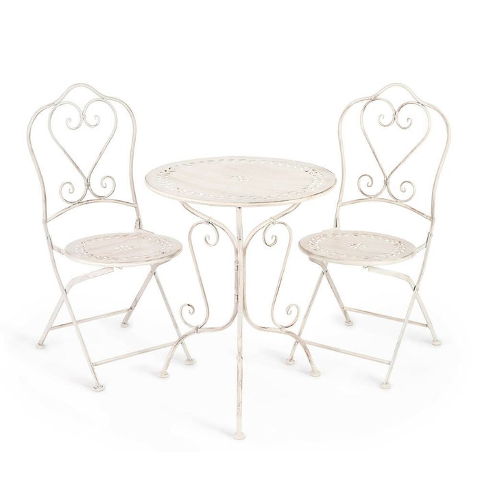 Набор из стола и двух стульев Monique бежевого цвета