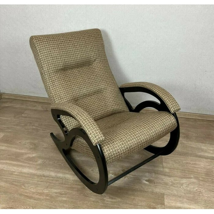 Кресло-качалка Классика бежевого цвета - купить Интерьерные кресла по цене 8997.0