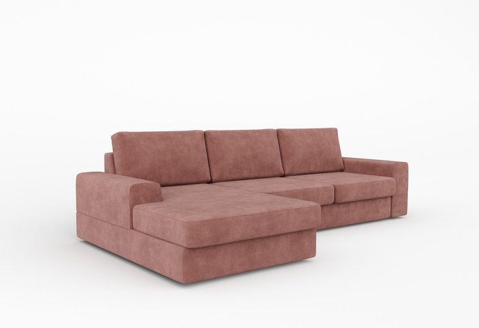 Диван-кровать угловой левый Lagom розового цвета - лучшие Угловые диваны в INMYROOM