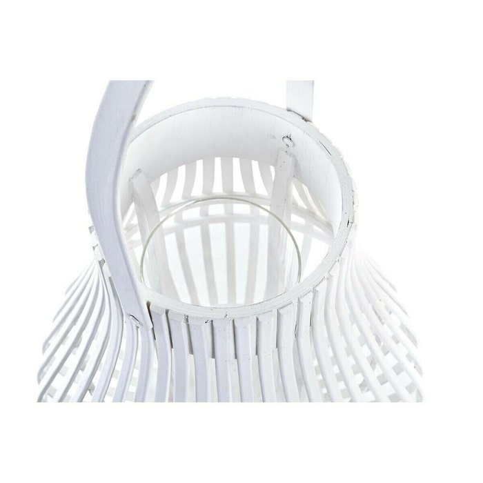 Фонарь DKD Home Decor Белый Разноцветный Металл Бамбук Стеклянный город 30 x 40 cm 29 x 29 x 34 cm - купить Подсвечники по цене 7356.0