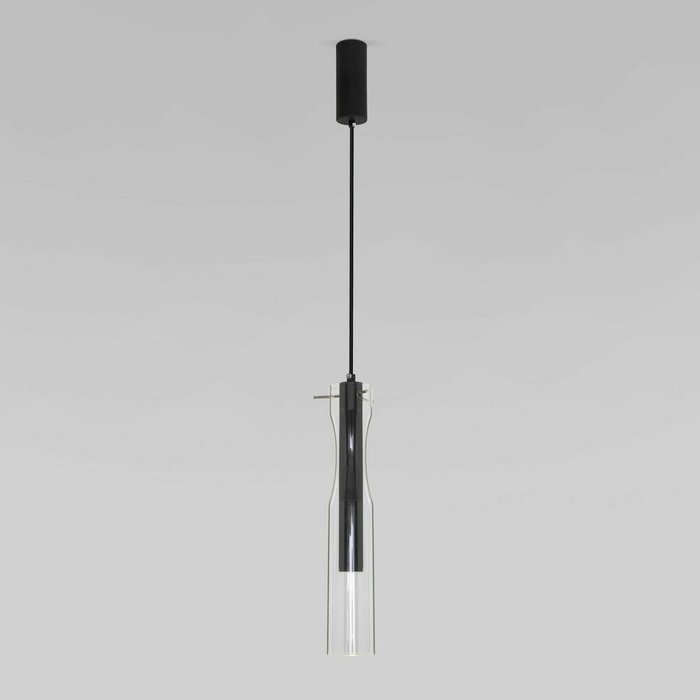 Подвесной светильник LED со стеклянным плафоном 50253/1 LED черный Swan