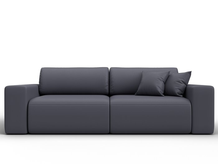 Диван-кровать Лига 036 Классик темно-серого цвета (экокожа) - купить Прямые диваны по цене 79990
