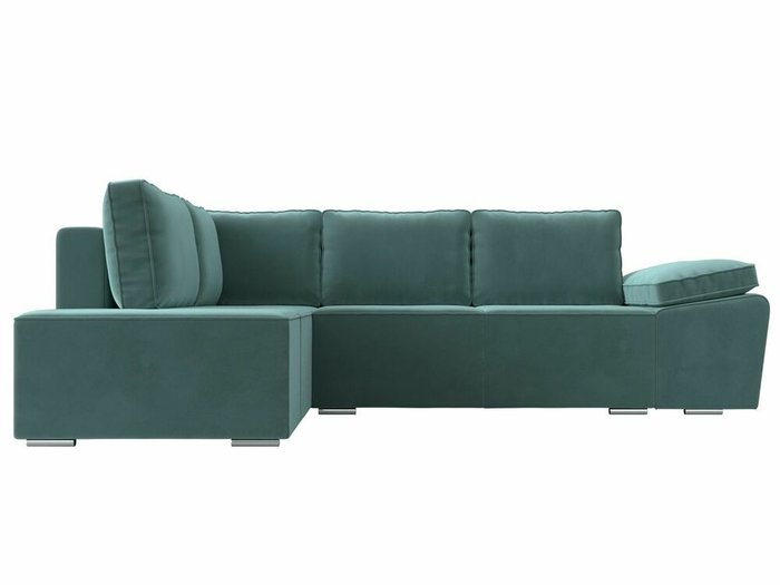 Угловой диван-кровать Хьюго бирюзового цвета левый угол - купить Угловые диваны по цене 62999.0