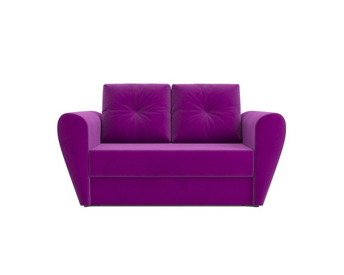 Прямой диван-кровать Квартет фиолетового цвета - купить Прямые диваны по цене 24490.0