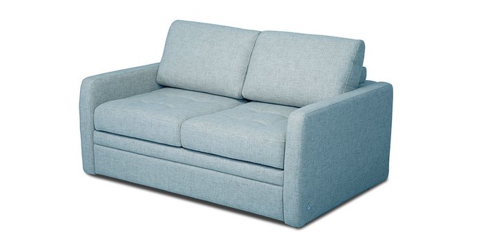 Прямой диван-кровать Бруно голубого цвета  - купить Прямые диваны по цене 78990.0