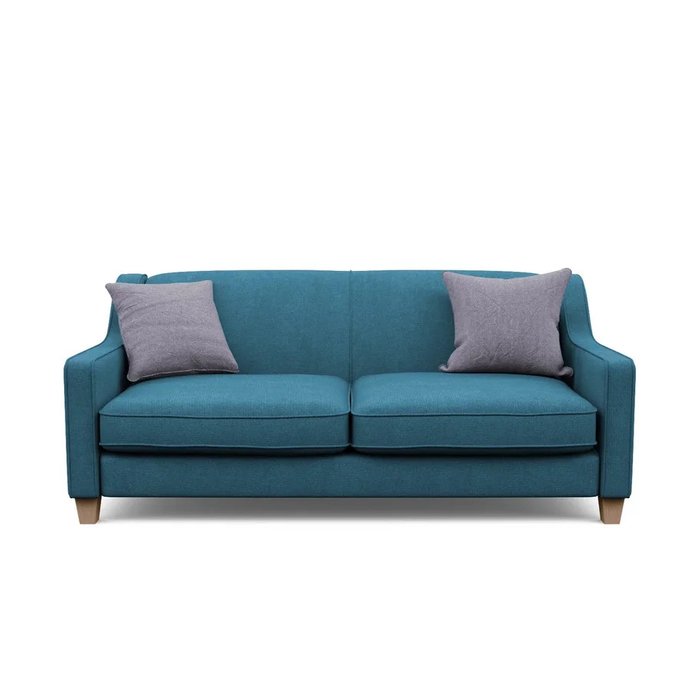 Трехместный диван Агата L синего цвета