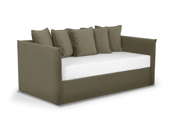Диван-кровать Milano 90х190 коричнево-серого цвета - купить Кровати для спальни по цене 44280.0