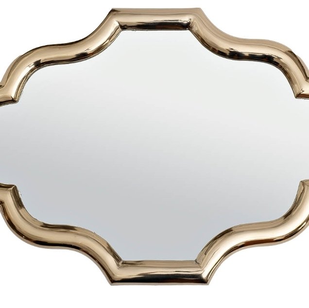 Зеркало настенное в металлической раме золотого цвета - лучшие Настенные зеркала в INMYROOM