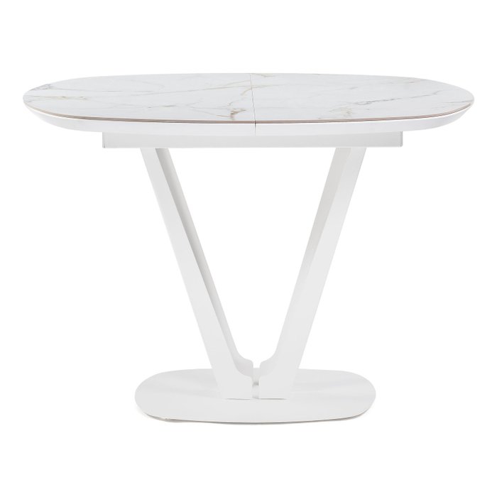 Раздвижной обеденный стол Азраун белого цвета - купить Обеденные столы по цене 68890.0