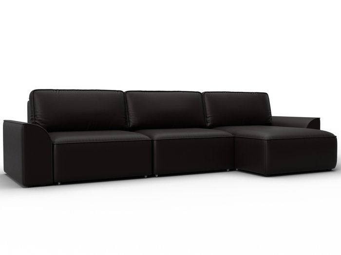 Угловой диван-кровать Лига-048 лонг темно-коричневого цвета (экокожа) Угловой диван-кровать Лига-048 лонг темно-коричневого цвета (экокожа)