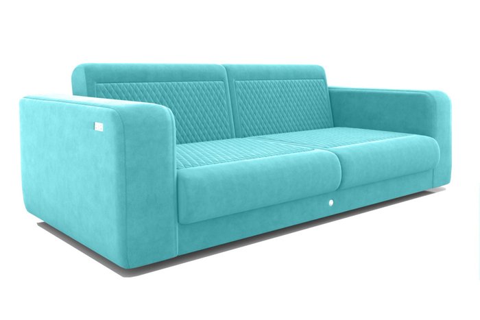 Прямой диван-кровать бирюзового цвета - купить Прямые диваны по цене 235000.0