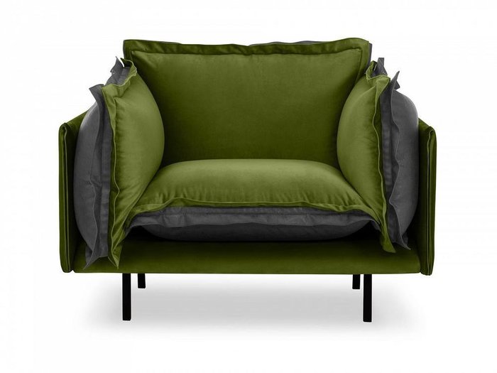Кресло Barcelona серо-зеленого цвета