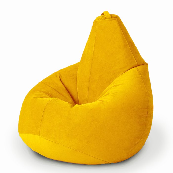 Кресло-мешок Груша Комфорт Шафран ярко-жёлтого цвета