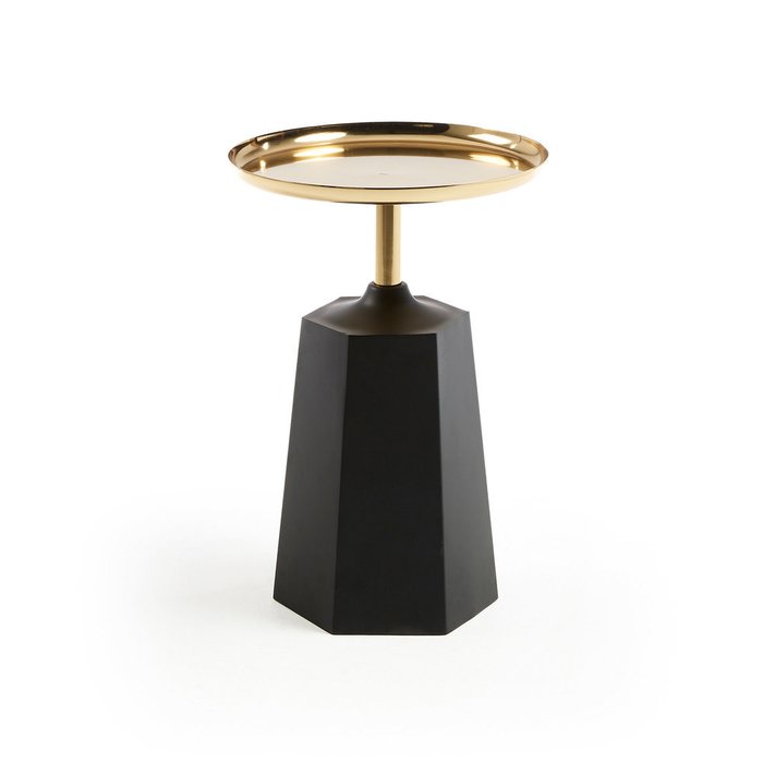Столик приставной Plamp с золотой столешницей