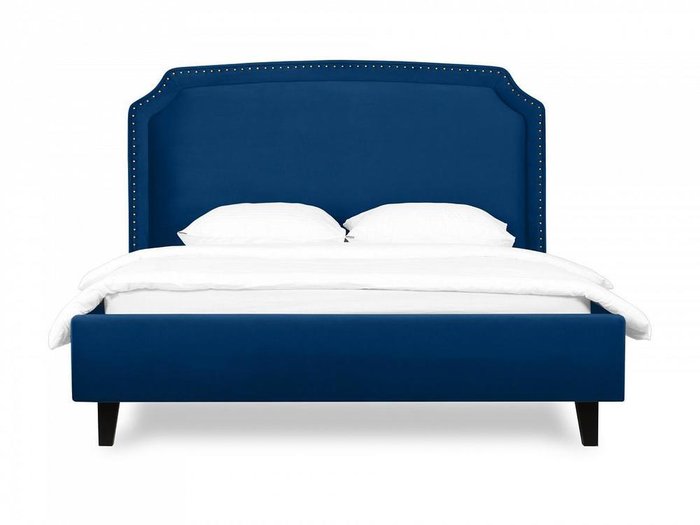 Кровать Ruan 160х200 синего цвета  - купить Кровати для спальни по цене 73130.0